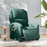 Sillón reclinable de masaje eléctrico terciopelo verde oscuro v7797 Vetonek