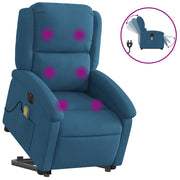 Vetonek Sillón reclinable de masaje eléctrico elevable terciopelo azul