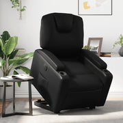 Sillón reclinable y elevable eléctrico cuero sintético negro v9326 Vetonek