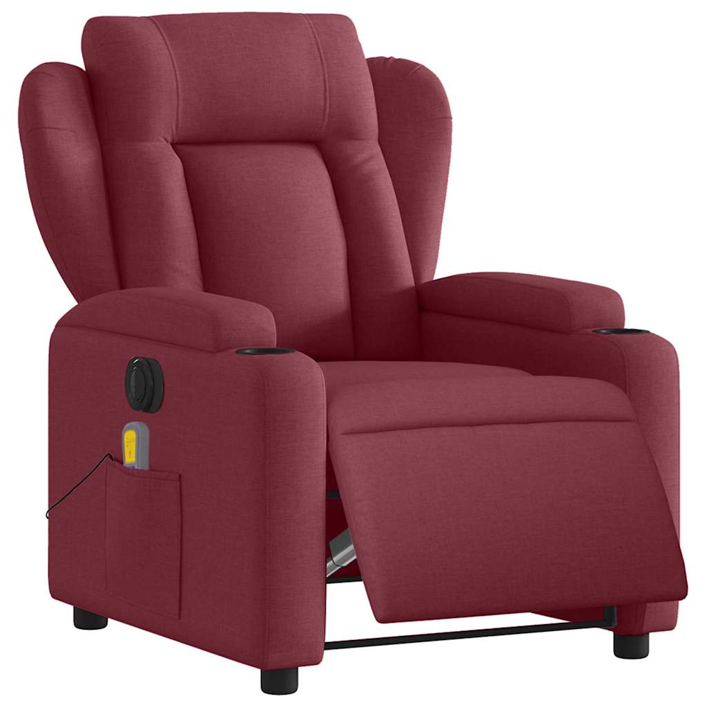 Electric Reclinable Massage Chair Red red fabric