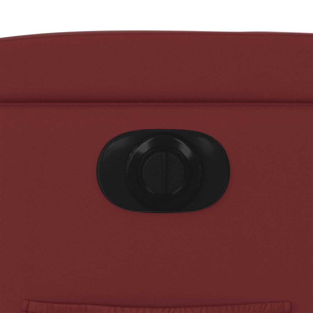 Sillón reclinable eléctrico de cuero sintético rojo tinto V0223 Vetonek