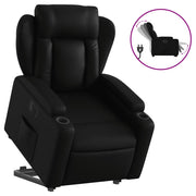 Vetonek Sillón reclinable y elevable eléctrico cuero sintético negro