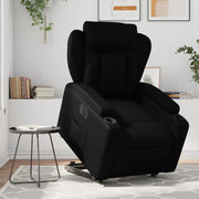 Sillón reclinable y elevable eléctrico cuero sintético negro v0469 Vetonek