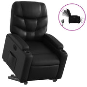 Vetonek Sillón reclinable y elevable eléctrico cuero sintético negro