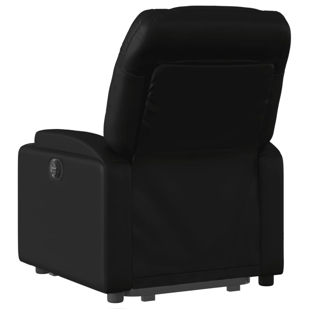 Sillón reclinable elevable eléctrico de cuero sintético con funciones de masaje y confort - Vetonek