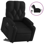 Vetonek Sillón reclinable y elevable eléctrico cuero sintético negro