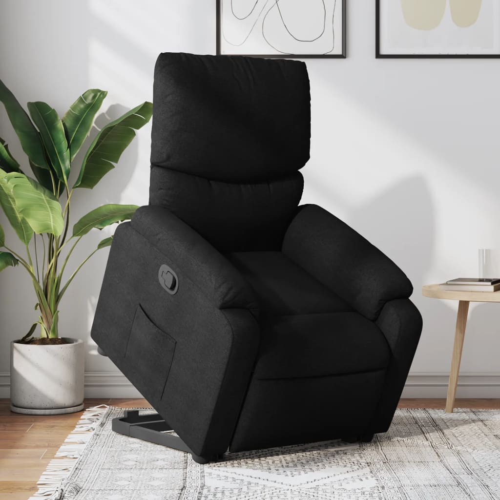 Vetonek Sillón reclinable elevable tela negro