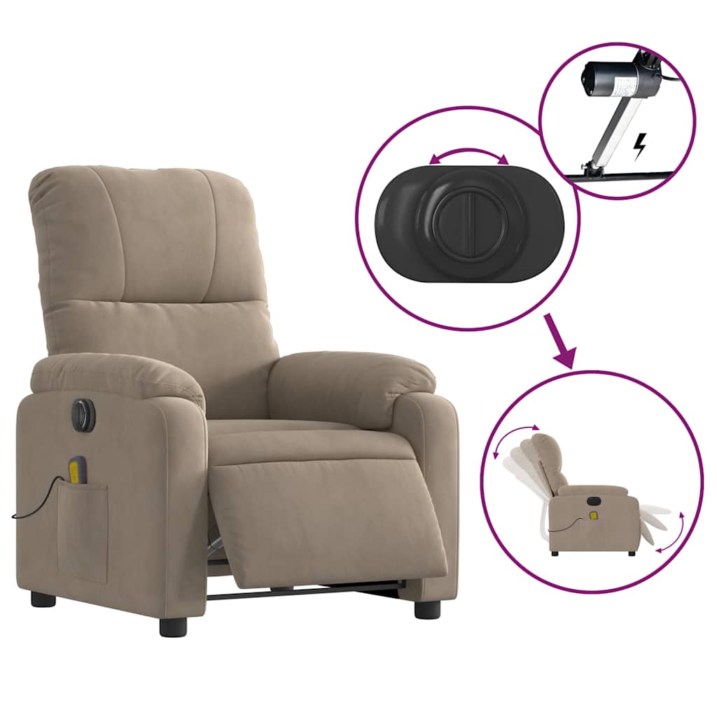Sillón de masaje eléctrico reclinable con funciones multifunción y soporte para pies - Vetonek