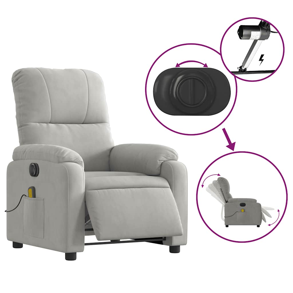 Sillón de masaje eléctrico reclinable con funciones multifunción y soporte para pies - Vetonek