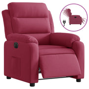 Sillón reclinable eléctrico de terciopelo rojo tinto V5631 Vetonek