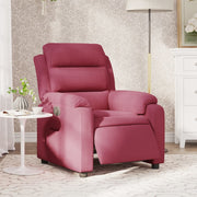 Sillón reclinable eléctrico de terciopelo rojo tinto V5631 Vetonek