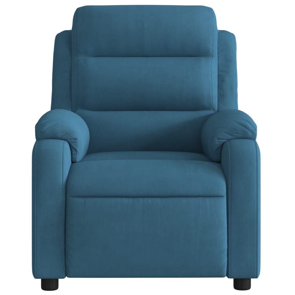 Sillón reclinable eléctrico terciopelo azul V5686 Vetonek