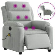 Vetonek Sillón reclinable de masaje eléctrico terciopelo gris claro
