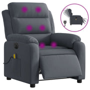 Vetonek Sillón reclinable de masaje eléctrico terciopelo gris oscuro