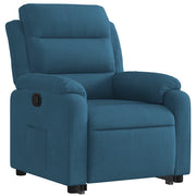 Sillón reclinable elevable de terciopelo azul V5907 Vetonek
