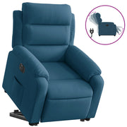 Sillón eléctrico reclinable elevable de terciopelo azul V6126 Vetonek