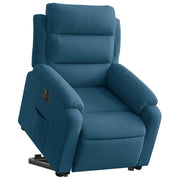 Sillón eléctrico reclinable elevable de terciopelo azul V6126 Vetonek