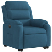 Sillón eléctrico reclinable elevable de terciopelo azul V6126 Vetonek