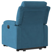 Sillón eléctrico reclinable elevable de terciopelo azul V6126 Vetonek