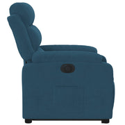 Sillón eléctrico reclinable elevable de terciopelo azul V6126 Vetonek