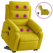Vetonek Sillón reclinable masaje eléctrico elevable terciopelo amarillo