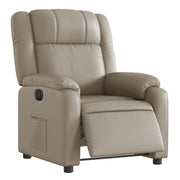 Sillón reclinable eléctrico de cuero sintético color capuchino V6300 Vetonek