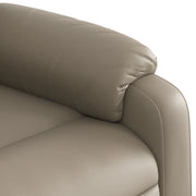 Sillón reclinable elevable cuero artificial color capuchino V6447 Vetonek