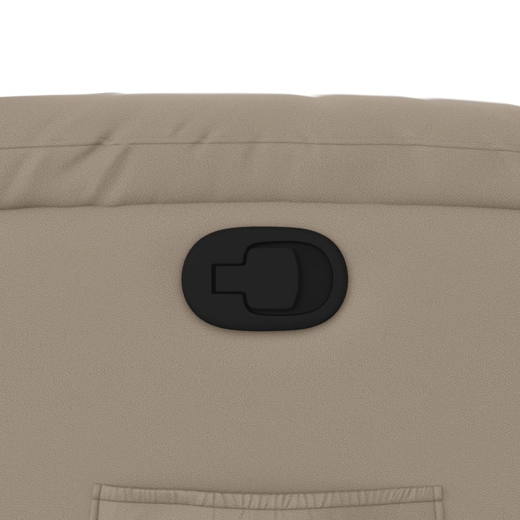 Sillón reclinable elevable cuero artificial color capuchino V6447 Vetonek