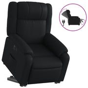 Vetonek Sillón reclinable y elevable eléctrico cuero sintético negro