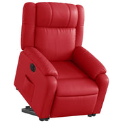 Sillón elevable eléctrico cuero artificial rojo V6577 Vetonek