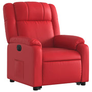 Sillón elevable eléctrico cuero artificial rojo V6577 Vetonek