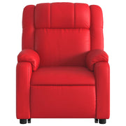 Sillón elevable eléctrico cuero artificial rojo V6577 Vetonek