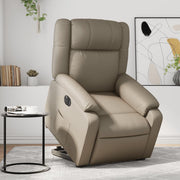 Sillón elevable eléctrico cuero artificial capuchino V6584 Vetonek