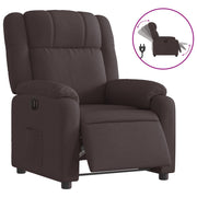 Sillón reclinable eléctrico tela marrón oscuro V6713 Vetonek