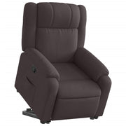 Sillón reclinable elevable tela marrón oscuro V6959 Vetonek