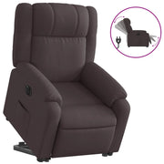 Sillón eléctrico reclinable elevable de tela marrón oscuro V7192 Vetonek