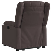 Sillón eléctrico reclinable elevable de tela marrón oscuro V7192 Vetonek