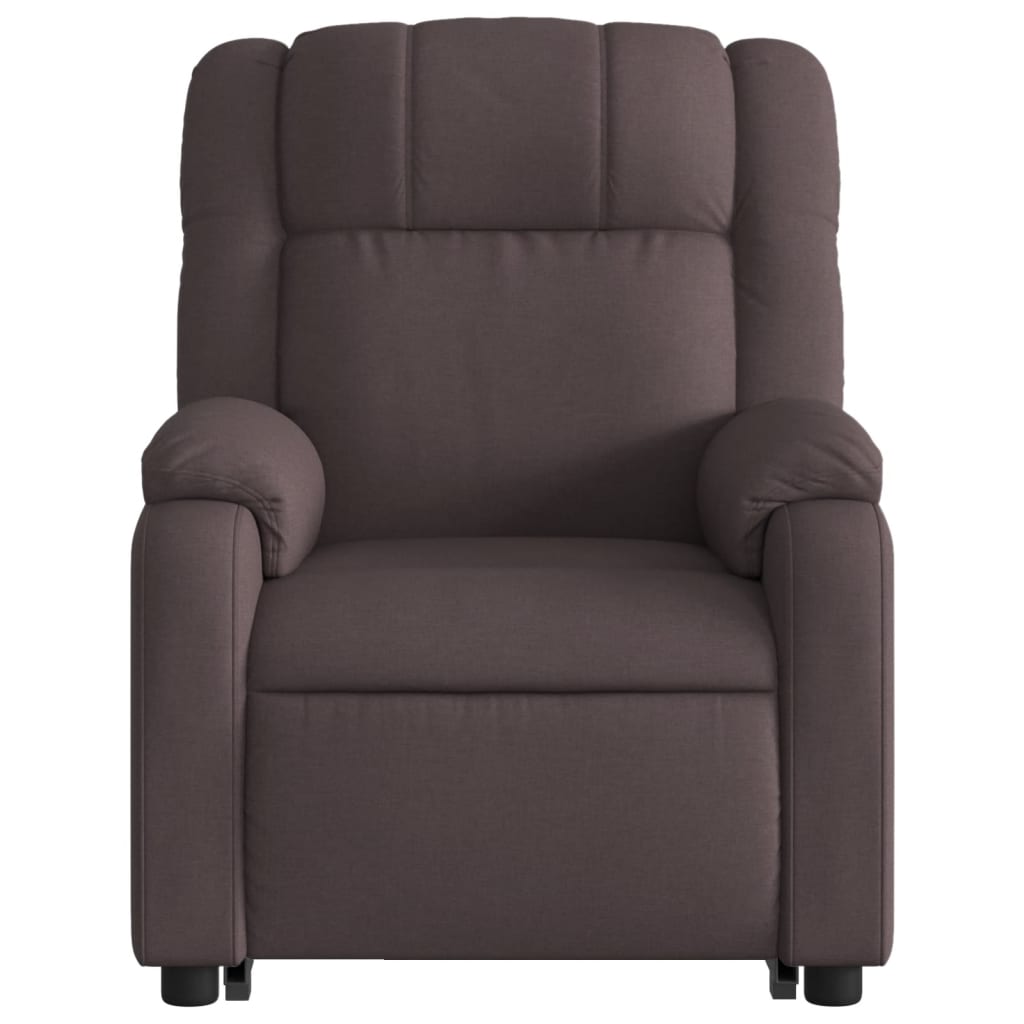 Sillón eléctrico reclinable elevable de tela marrón oscuro V7192 Vetonek