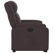 Sillón eléctrico reclinable elevable de tela marrón oscuro V7192 Vetonek