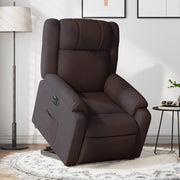 Sillón eléctrico reclinable elevable de tela marrón oscuro V7192 Vetonek