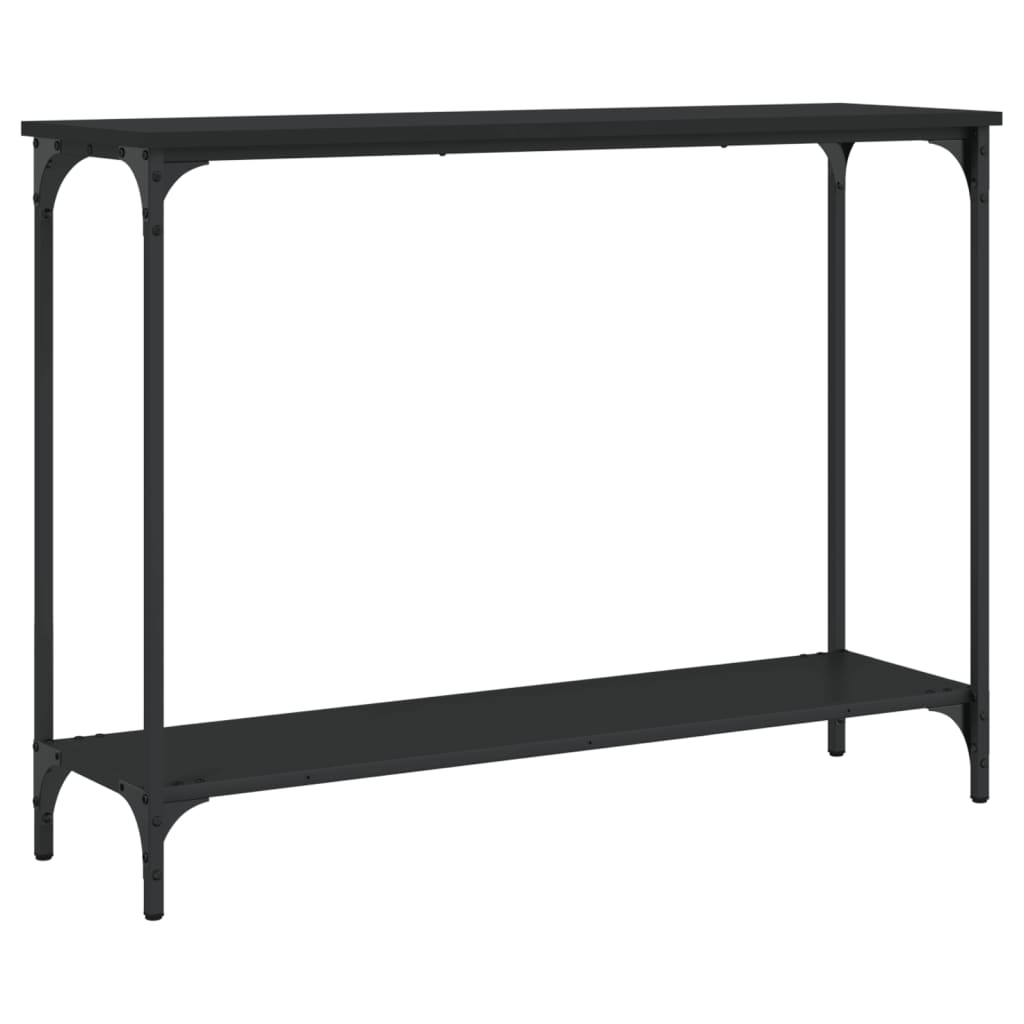 Mesa consola madera de ingeniería negra 101x30,5x75 cm - Vetonek