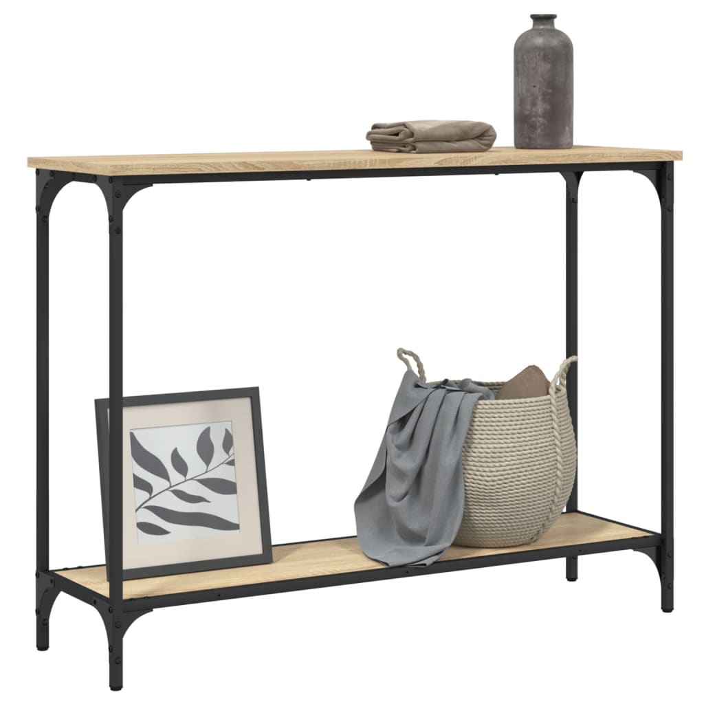 Sonoma Roble Wooden Console Table 101x30,5x75 cm