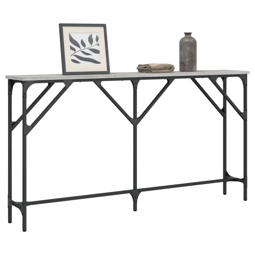 Sonoma Grey Engineering Wood Console 140x23x75 cm