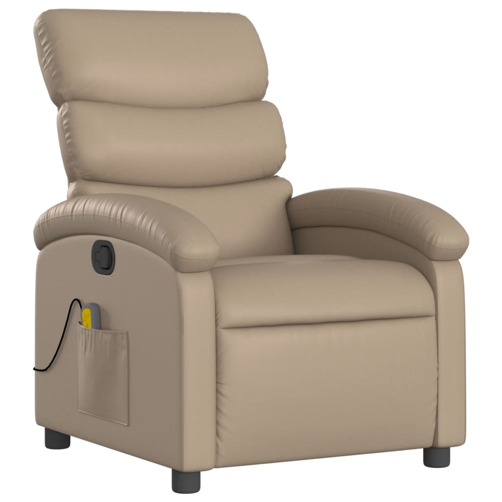 Capuchin color reclining leather massage armchair