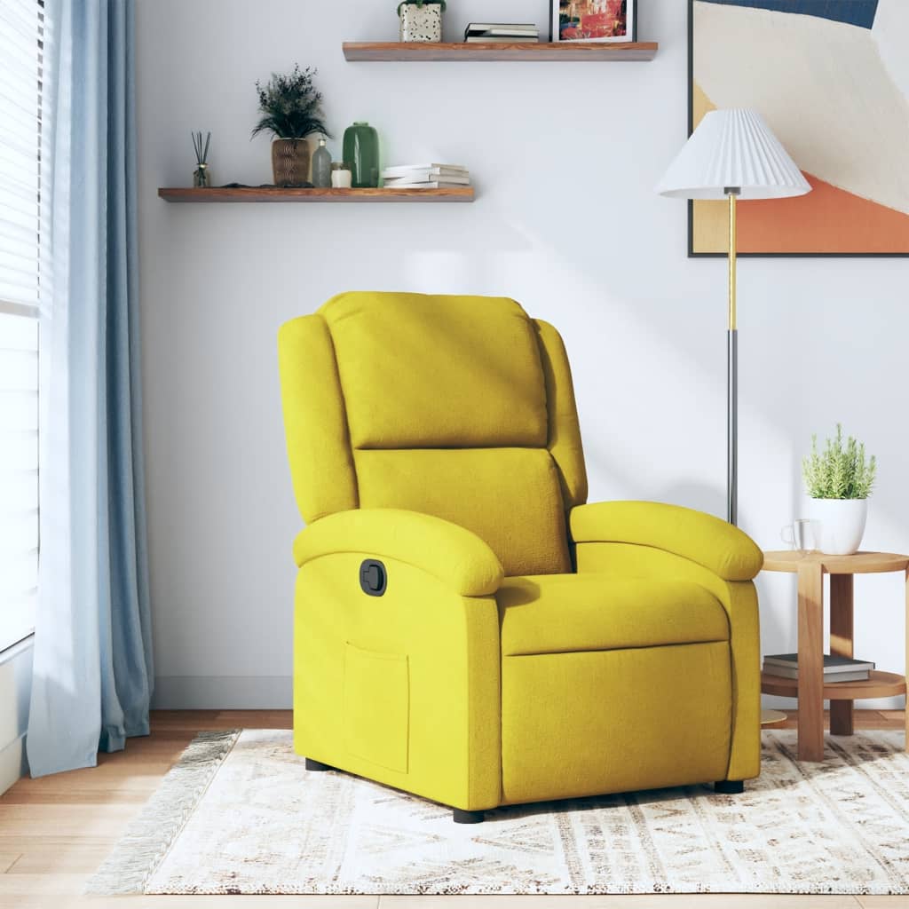 Vetonek Sillón reclinable terciopelo amarillo