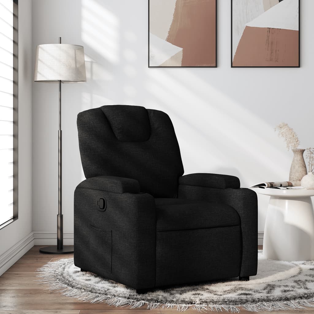 Vetonek Sillón reclinable de tela negro