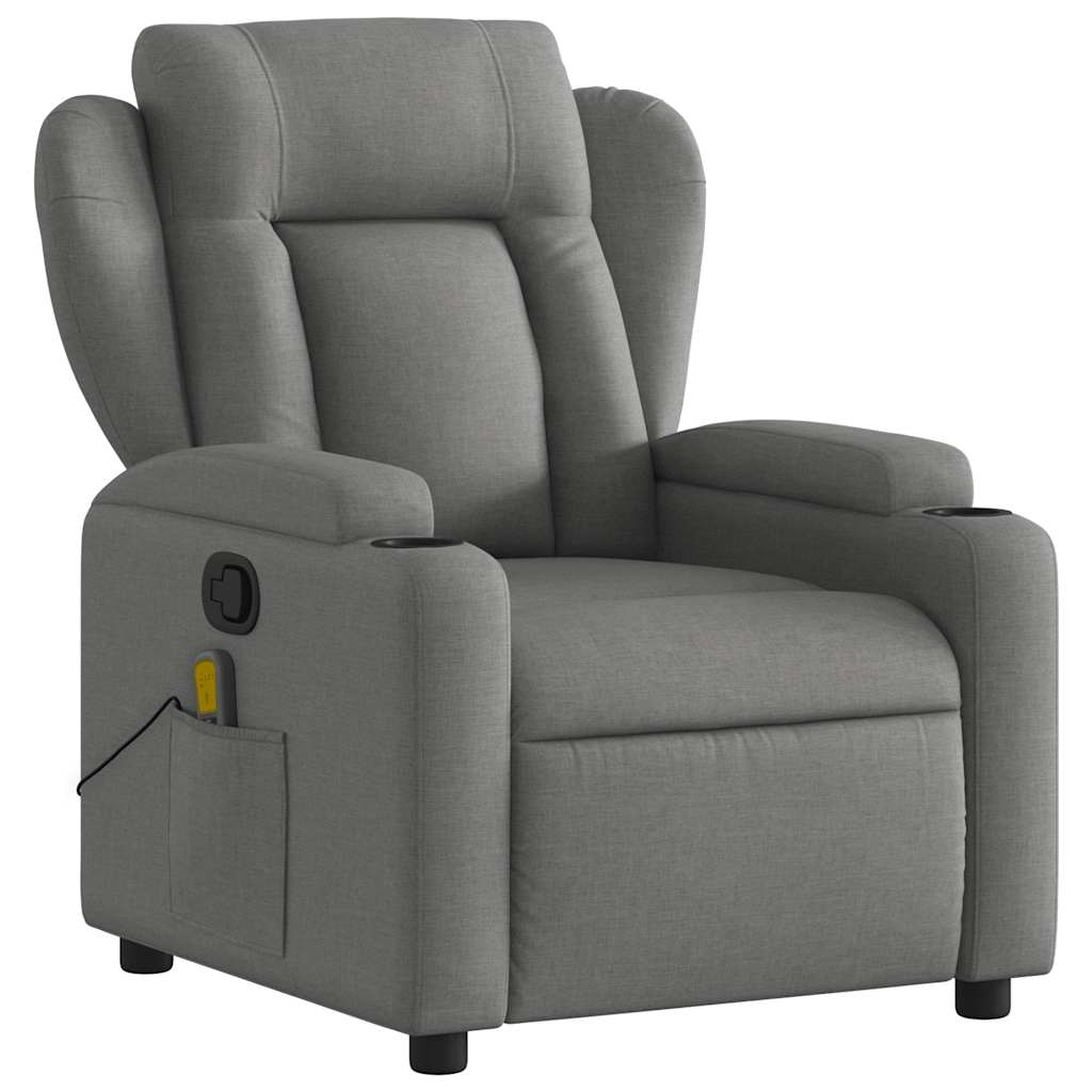 Fauteuil de massage inclinable gris foncé