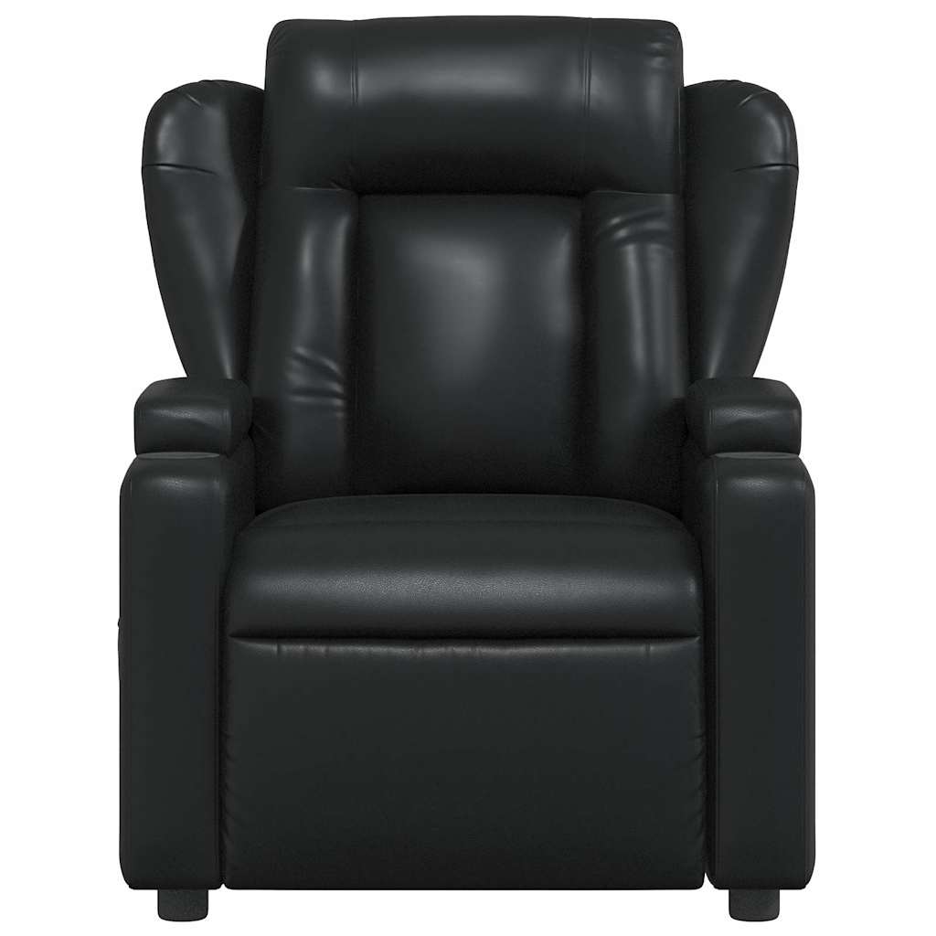 Sillón de masaje reclinable cuero sintético negro V0807 Vetonek