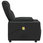 Sillón de masaje reclinable cuero sintético negro V0807 Vetonek