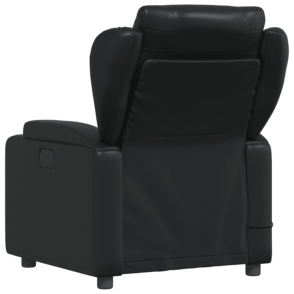 Sillón de masaje reclinable cuero sintético negro V0807 Vetonek